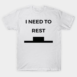 I Need To Rest - Half Rest Funny Music Puns Text On Top T-Shirt